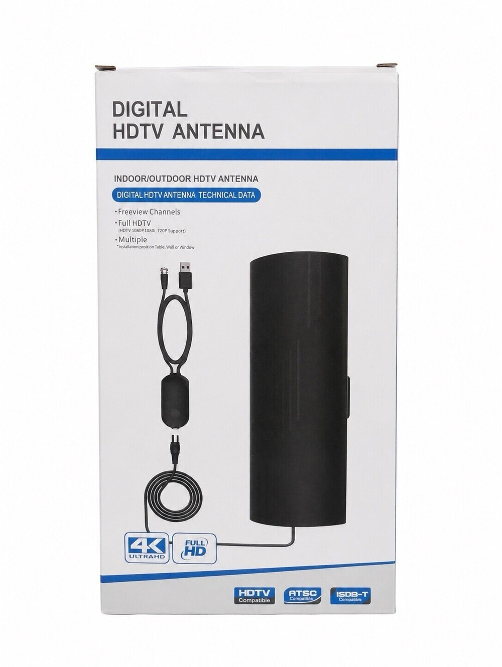 NEW IN BOX GENUINE 4K ULTRA HD HDTV INDOOR/OUTDOOR DIGITAL TV ANTENNA AN-5004B